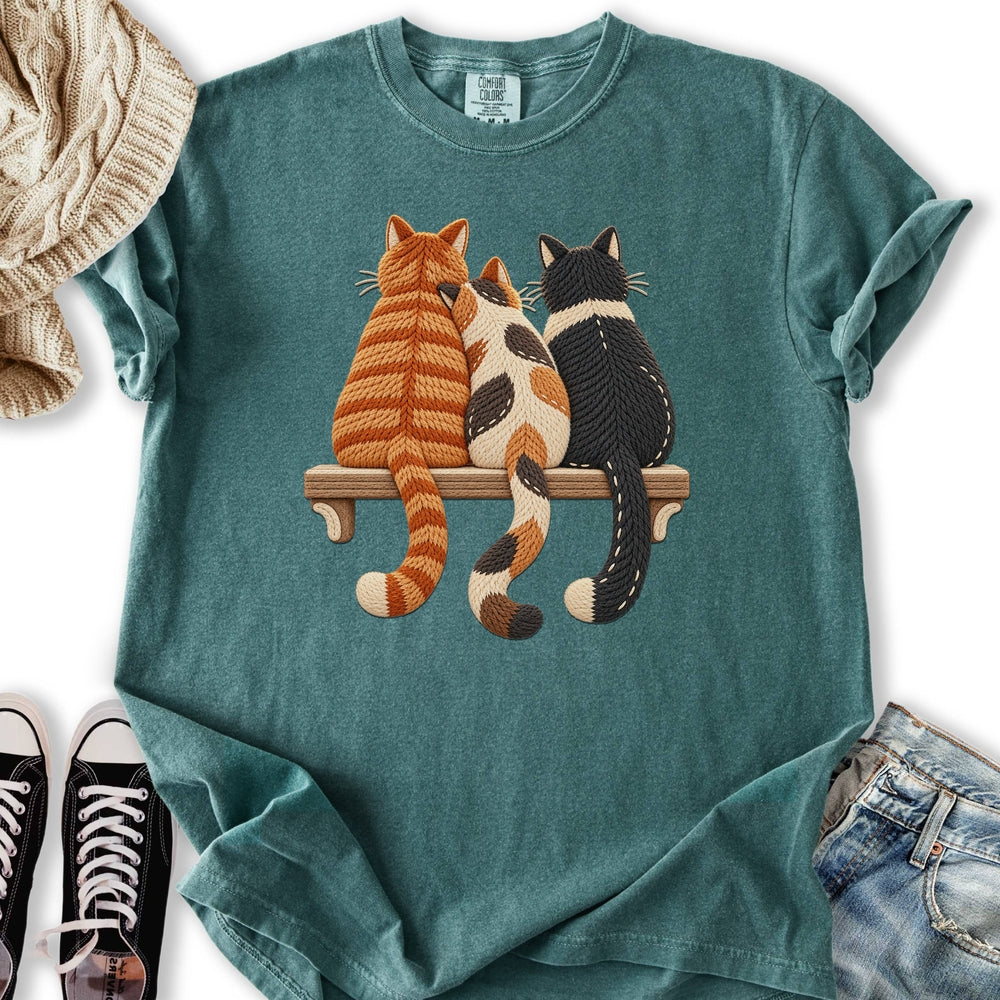 Printed Knit Cats Relaxed Tee