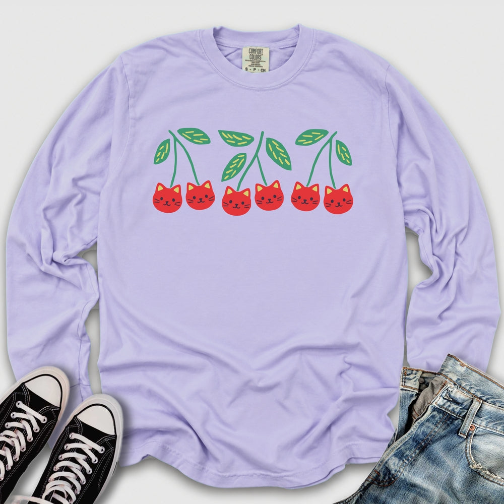 Cherry Kittens Long Sleeve Tee