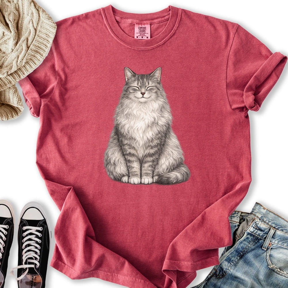 Smiling Longhair Tabby T-Shirt