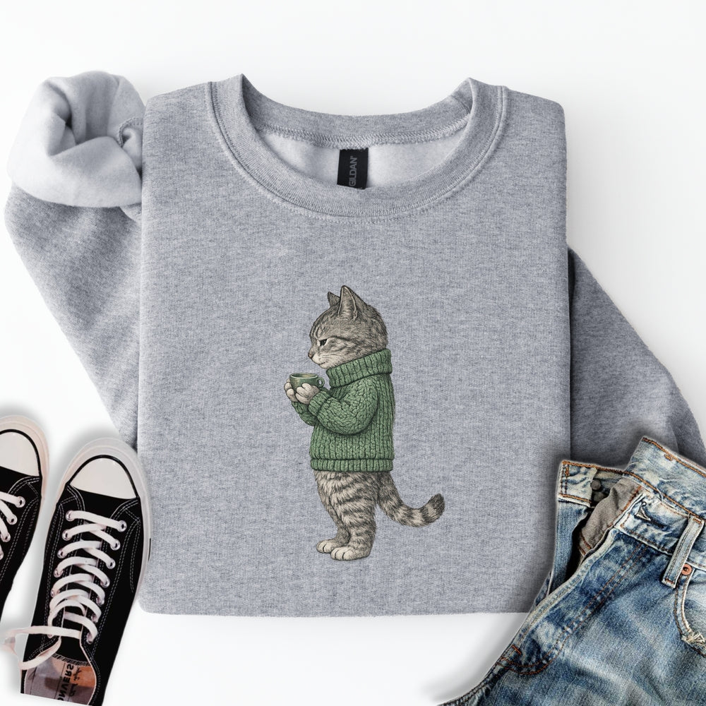 Cozy Tabby Cat Sweatshirt