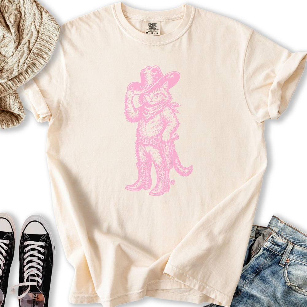 Pink Cowboy Cat T-Shirt