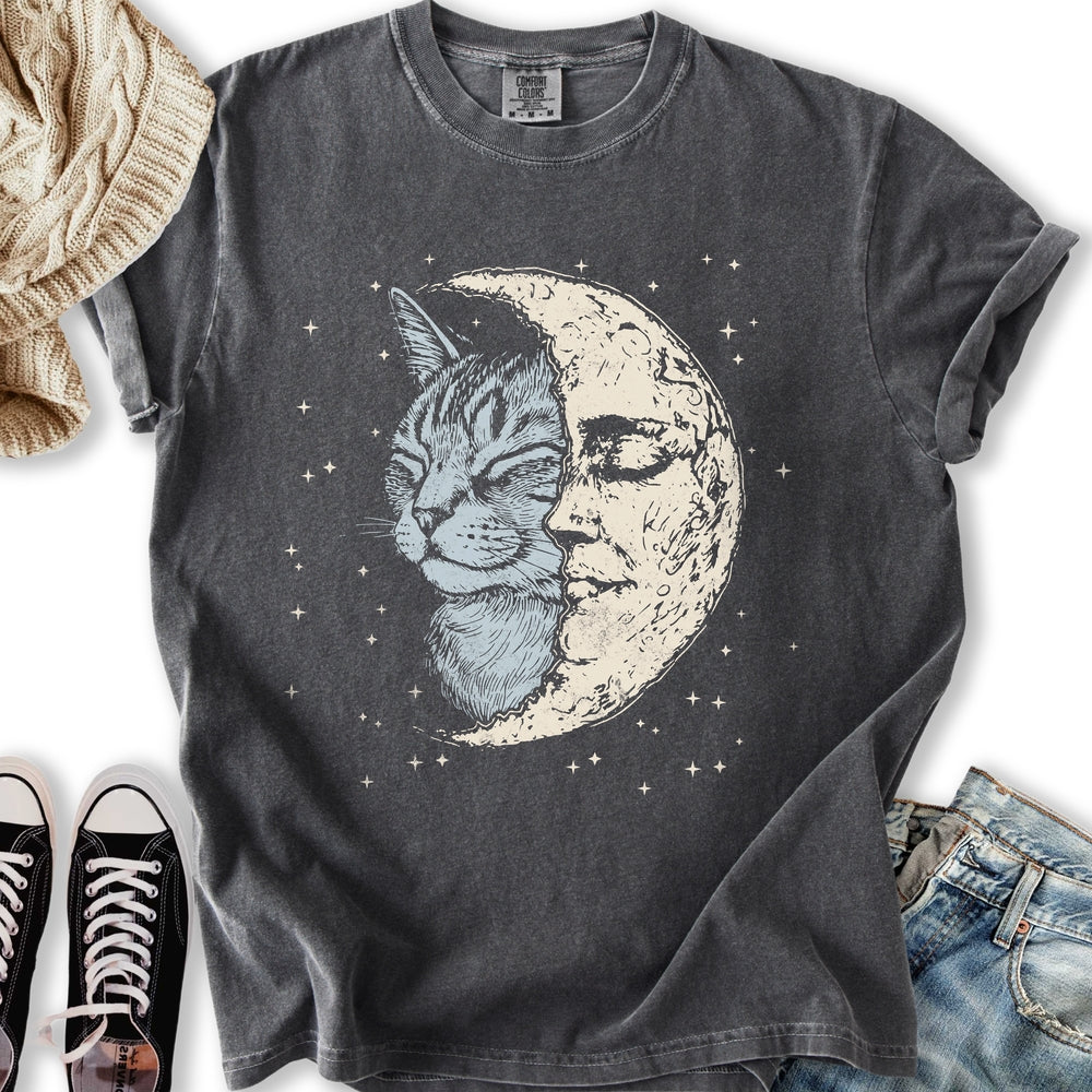 Celestial Cat Moon T-Shirt