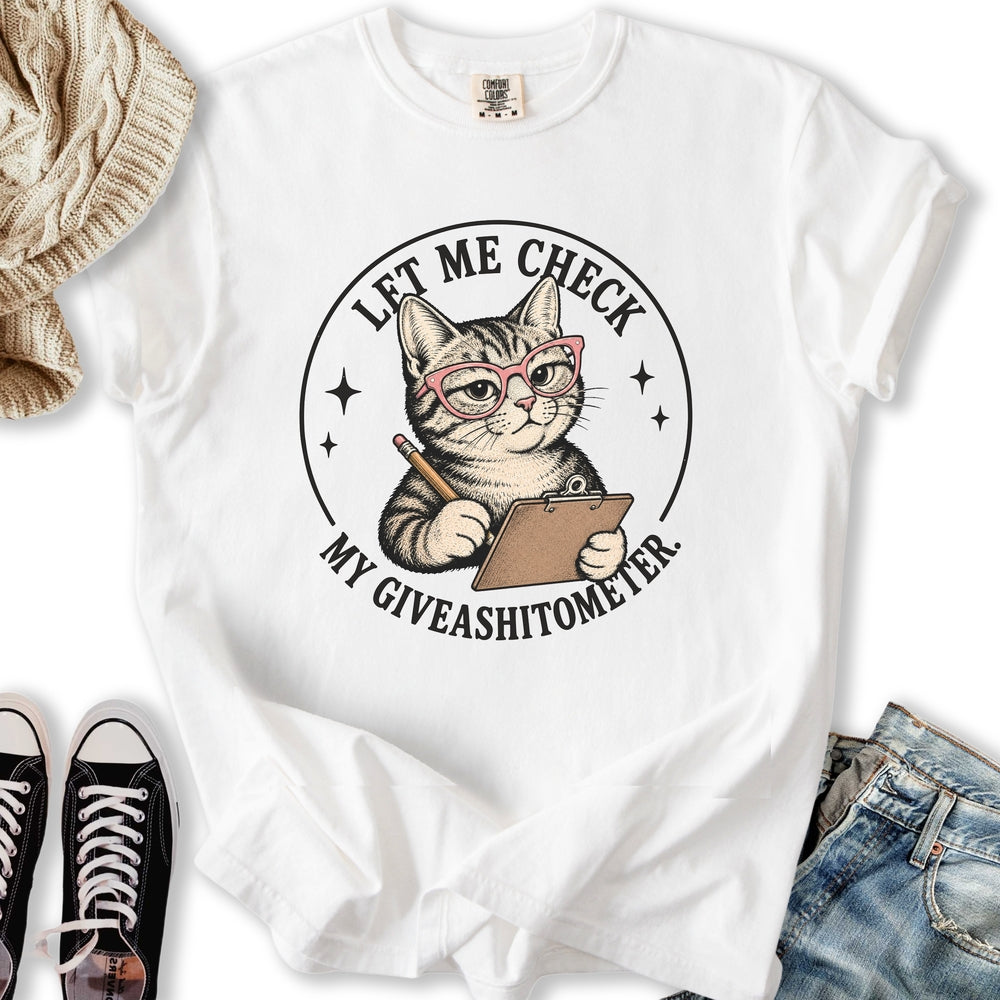 Giveashitometer Cat T-Shirt