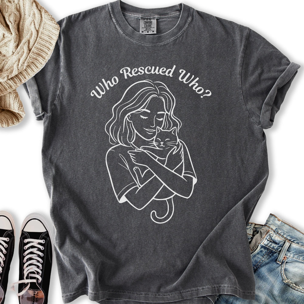 Who Rescued Who LineArt T-Shirt