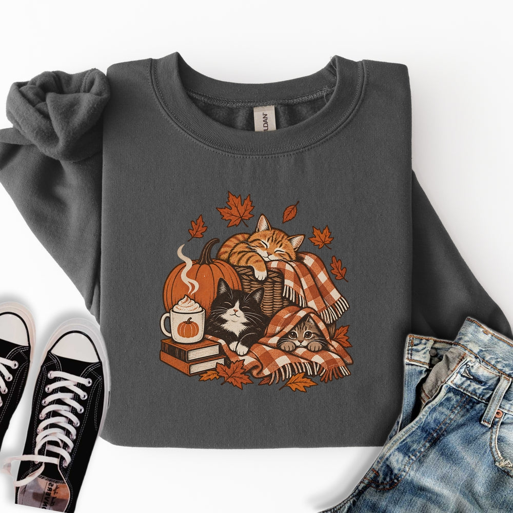Retro Fall Cats Sweatshirt
