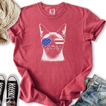 USA Aviator Siamese Cat T-Shirt
