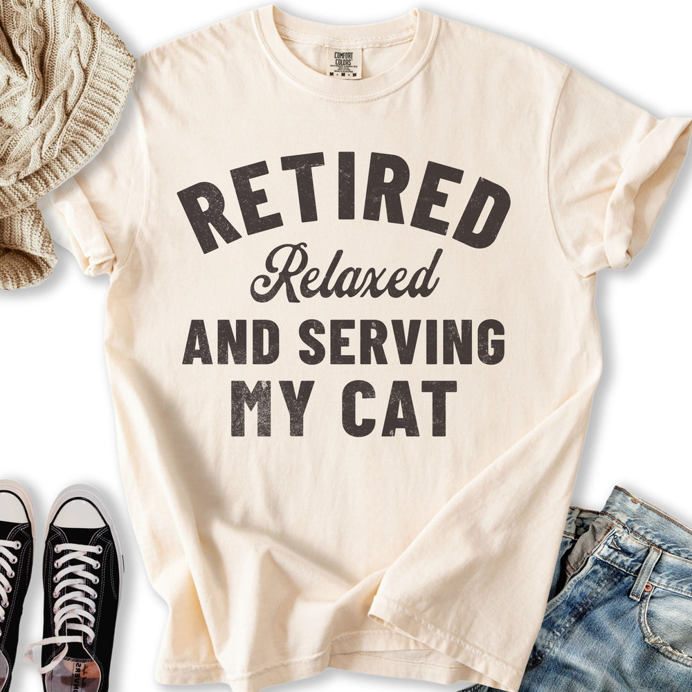 Retired Cat Mom T-Shirt