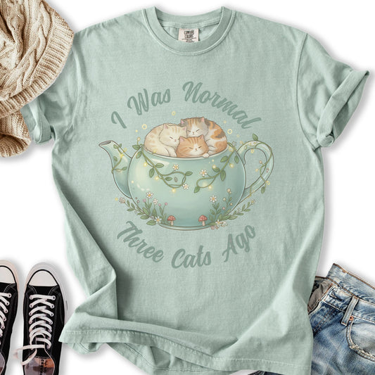 Three Cats Ago Teapot T-Shirt