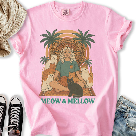 Meow and Mellow Cat T-Shirt