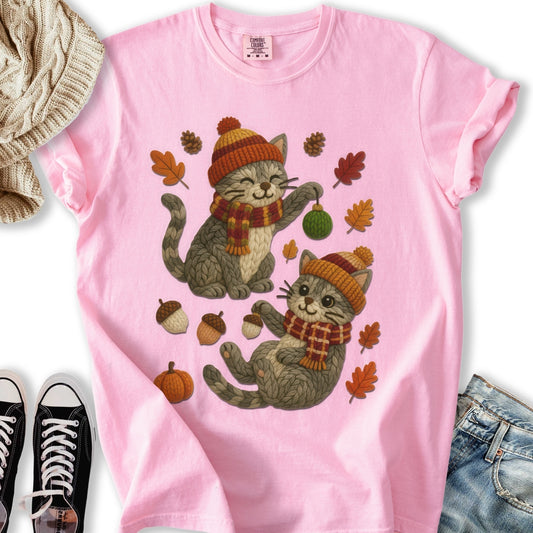 Fall Yarn Cats T-Shirt
