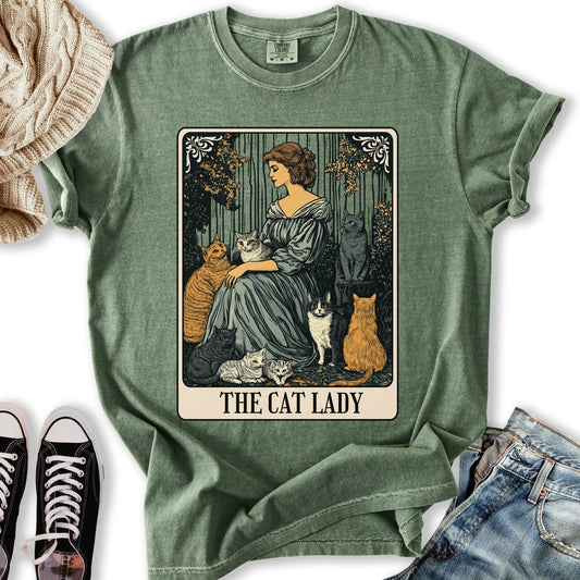 The Cat Lady Vintage Tarot T-Shirt
