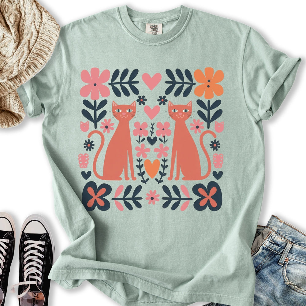 Folk Art Cats T-Shirt