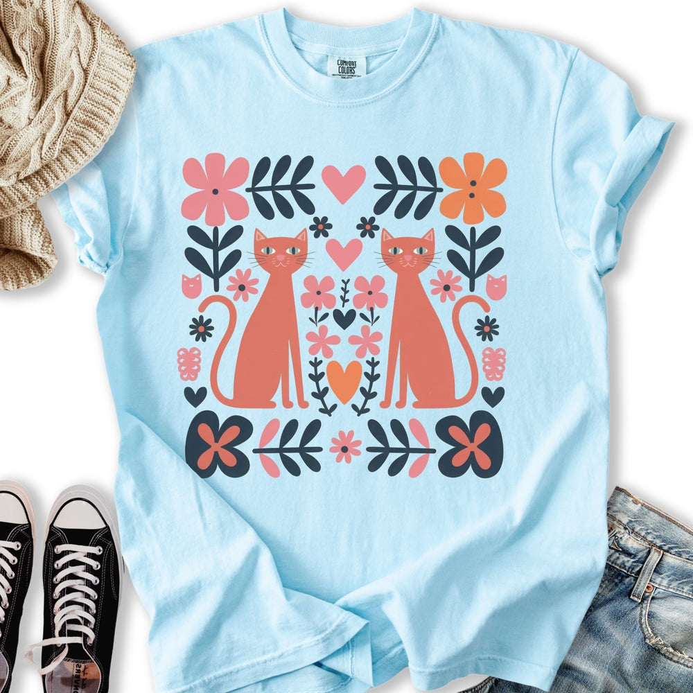 Folk Art Cats T-Shirt