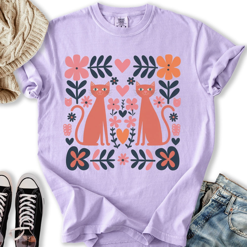 Folk Art Cats T-Shirt