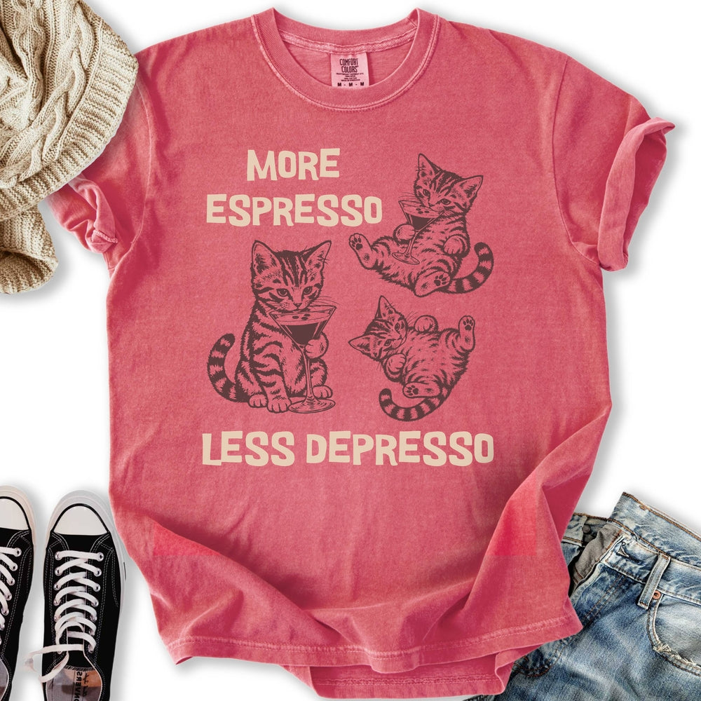 Less Depresso Cat Relaxed Tee