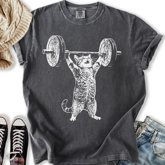 Weight Lifter Cat T-Shirt