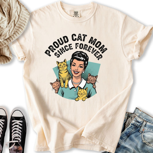 Retro Proud Cat Mom T-Shirt