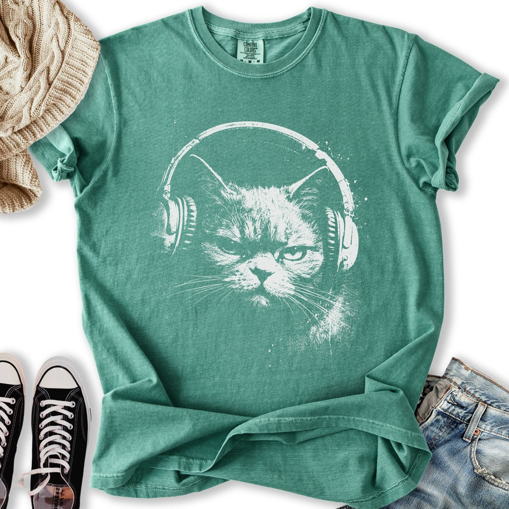 Headphones Cat T-Shirt