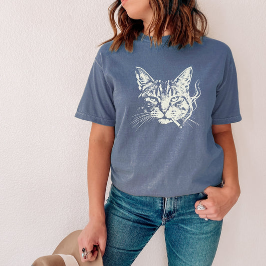 Smoking Cat T-Shirt