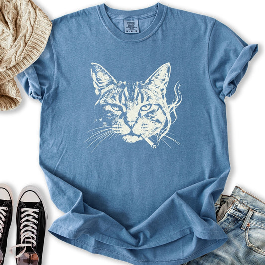 Smoking Cat T-Shirt