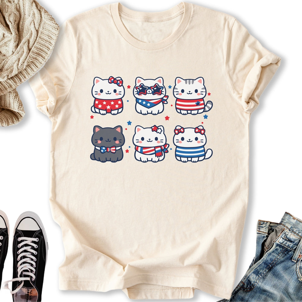 Cute Patriotic Cats T-Shirt