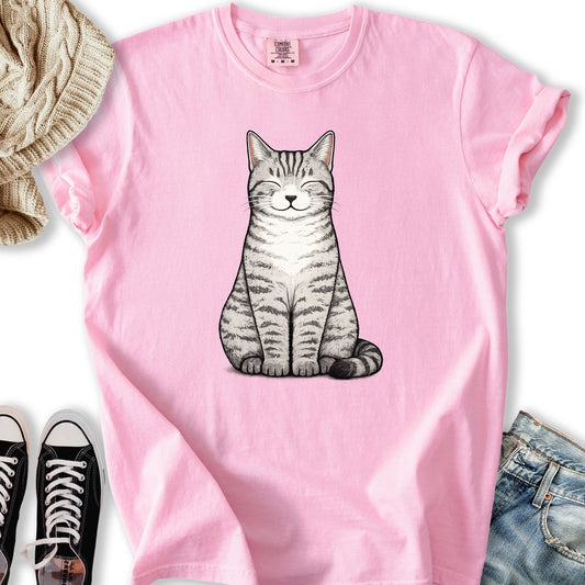 Smiling Tabby Cat T-Shirt