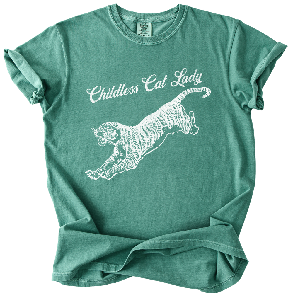 Childless Cat Lady Tiger T-Shirt