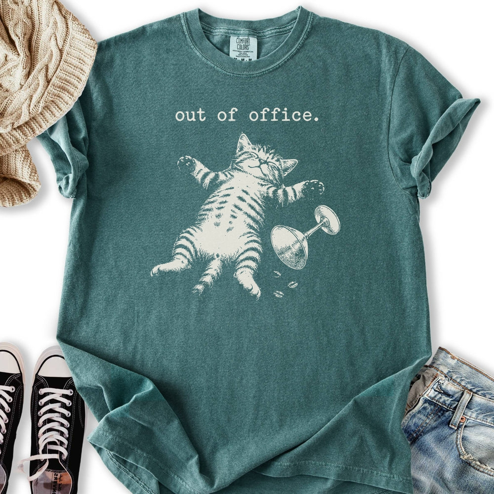 Out of Office Cat Relaxed Tee