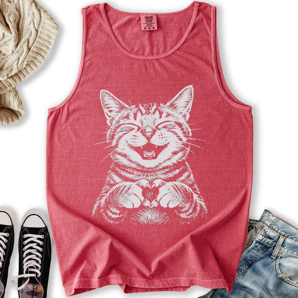 Cat Love Heart Tank