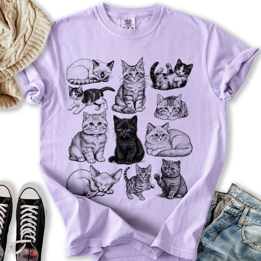 Tattoo Style Cats T-Shirt