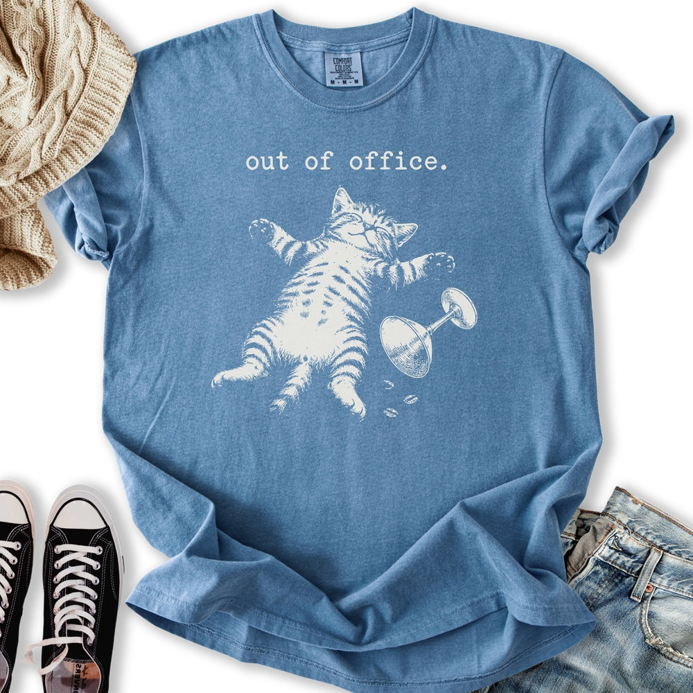 Out of Office Cat Relaxed Tee