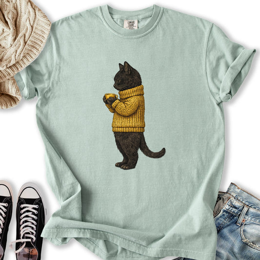 Cozy Black Cat T-Shirt