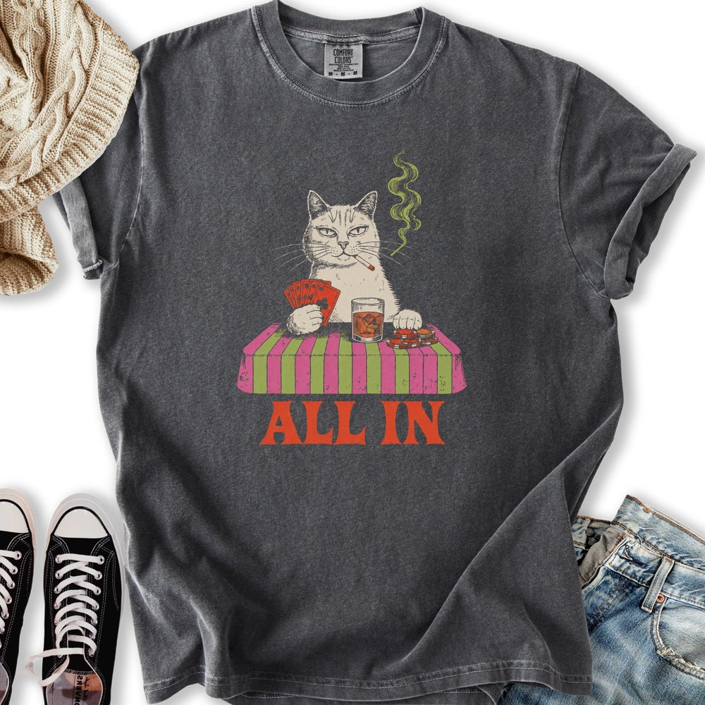 Vintage Poker Cat Relaxed Tee
