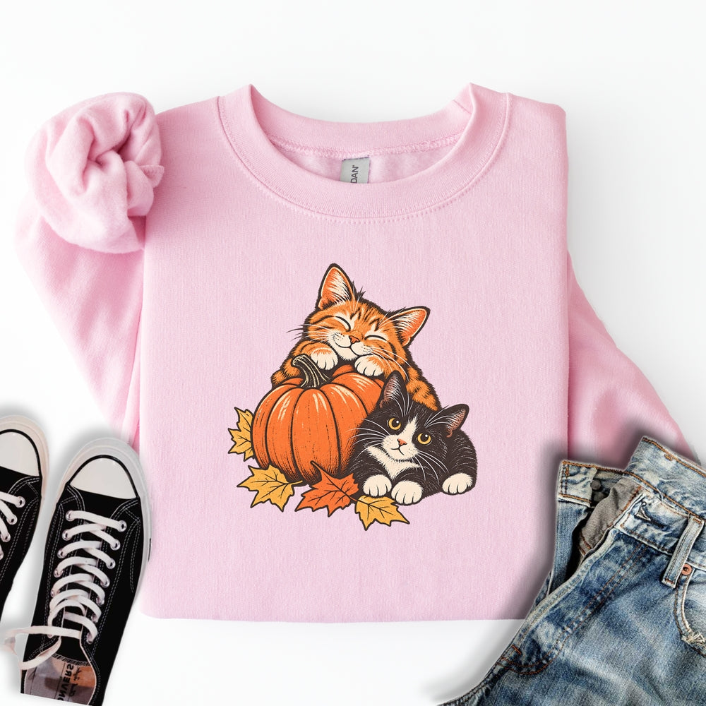 Cute Retro Fall Cats Sweatshirt