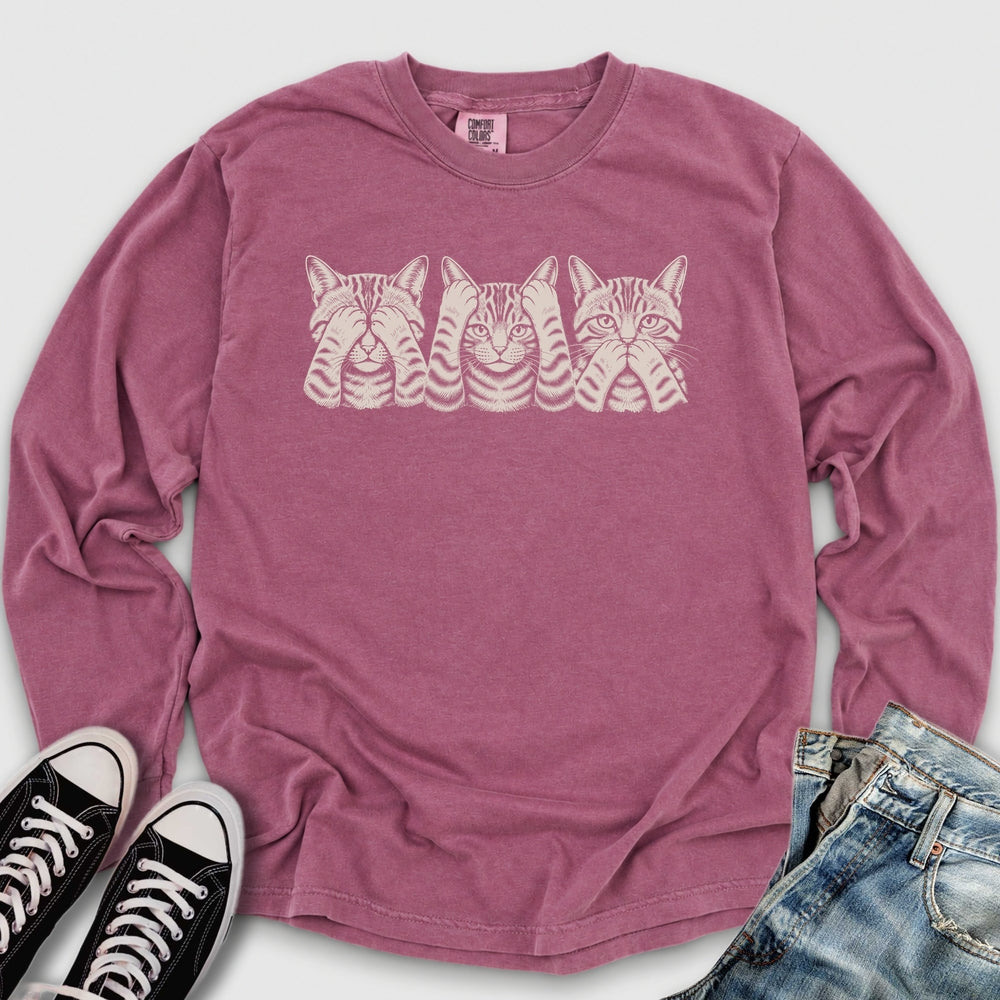 No Evil Cats Long Sleeve Tee