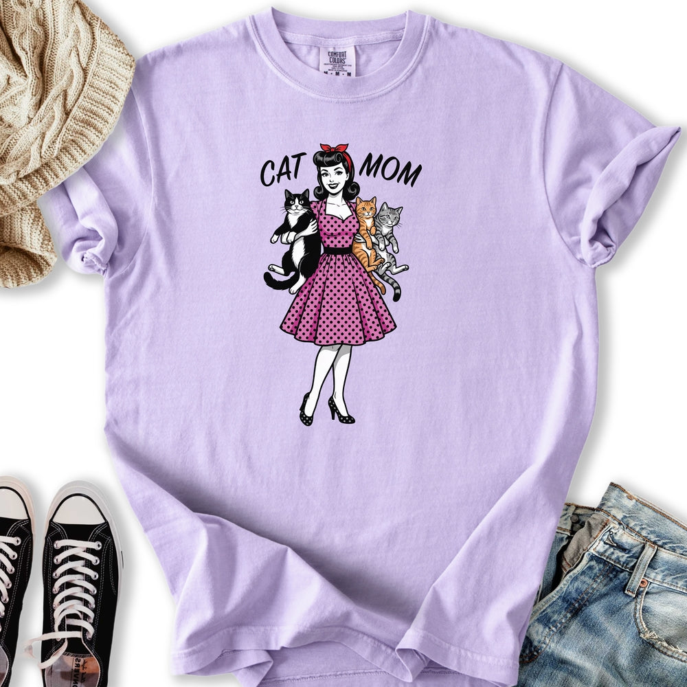 Retro Cat Mom T-Shirt