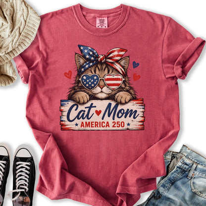 Cat Mom America T-Shirt