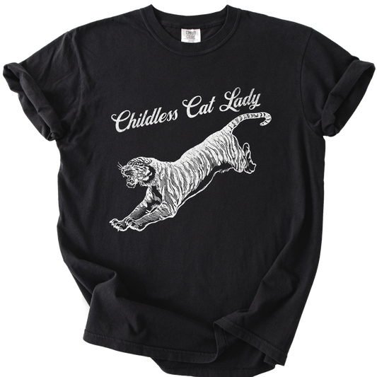 Childless Cat Lady Tiger T-Shirt