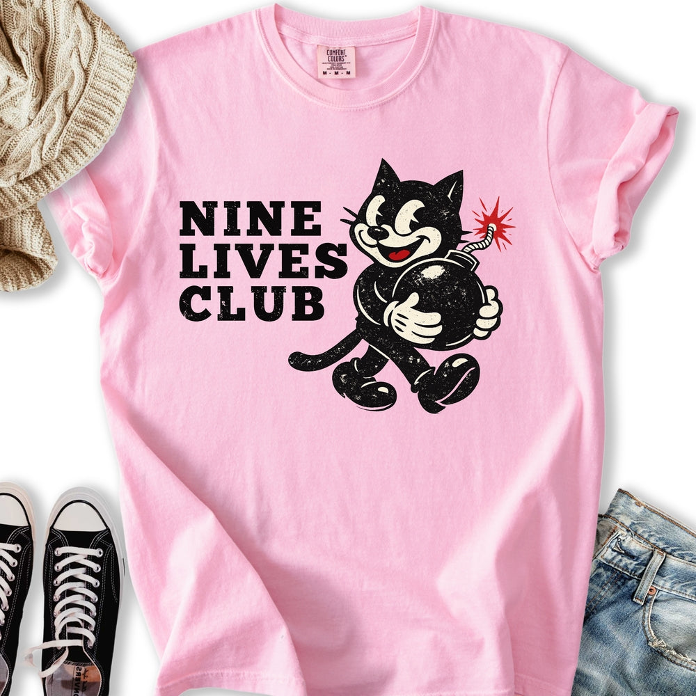 Vintage Nine Lives Club T-Shirt