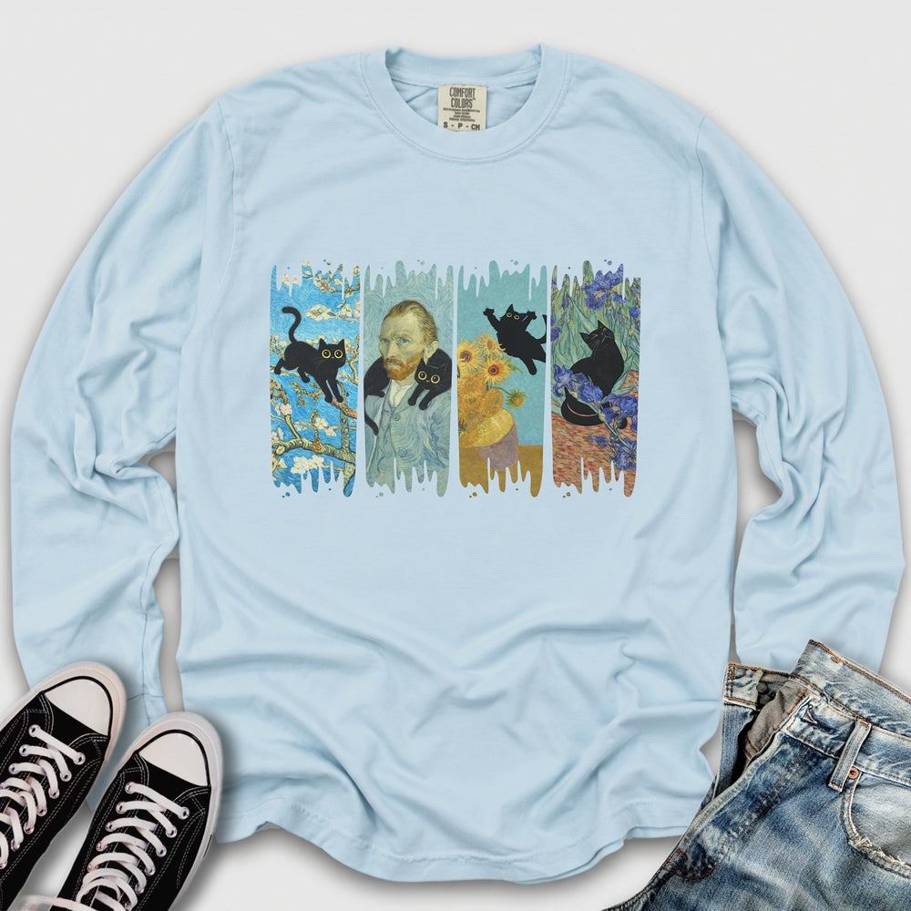 Van Goghs Cat Long Sleeve Tee