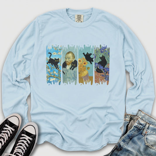 Van Goghs Cat Long Sleeve Tee