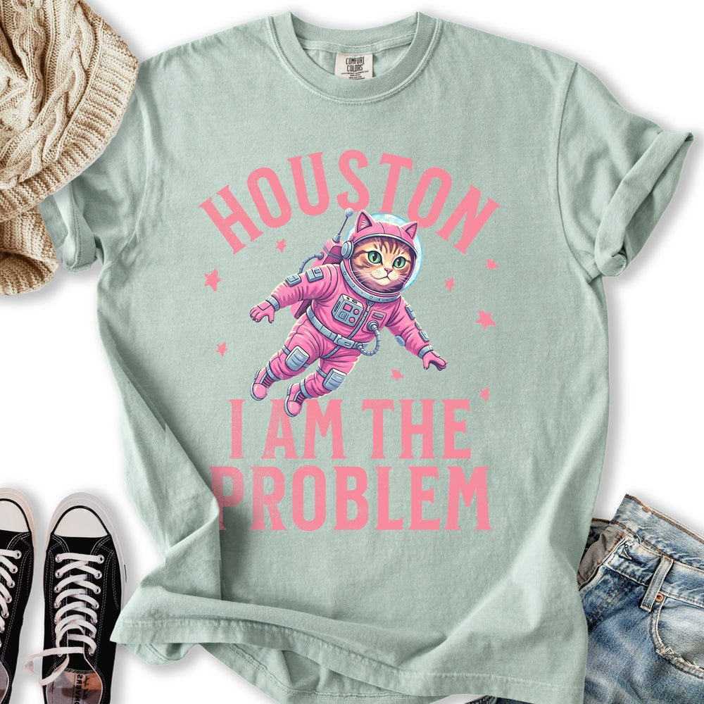Houston Cat Pink T-Shirt