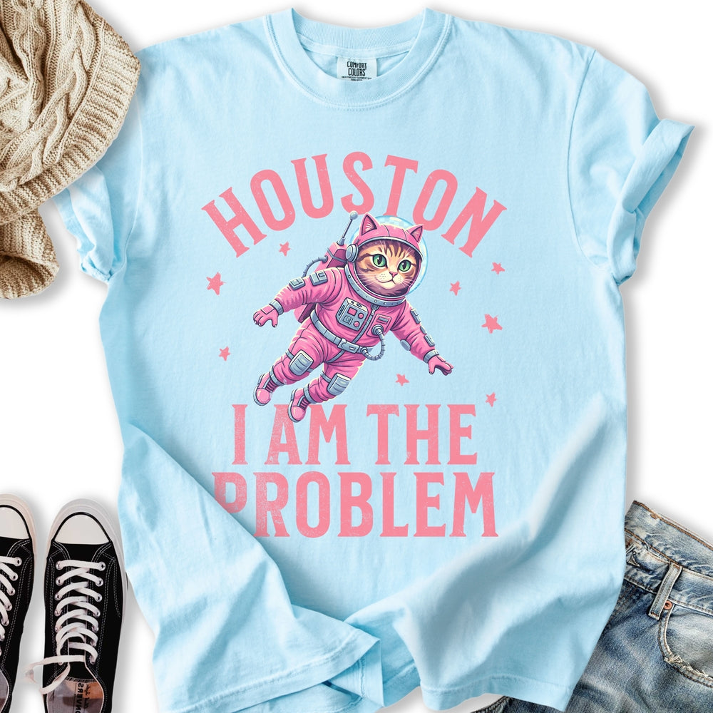 Houston Cat Pink T-Shirt
