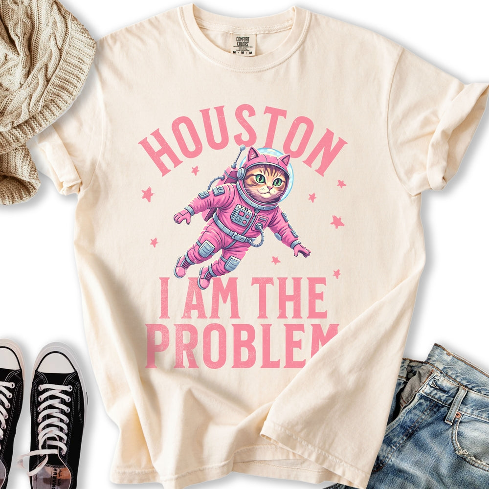 Houston Cat Pink T-Shirt
