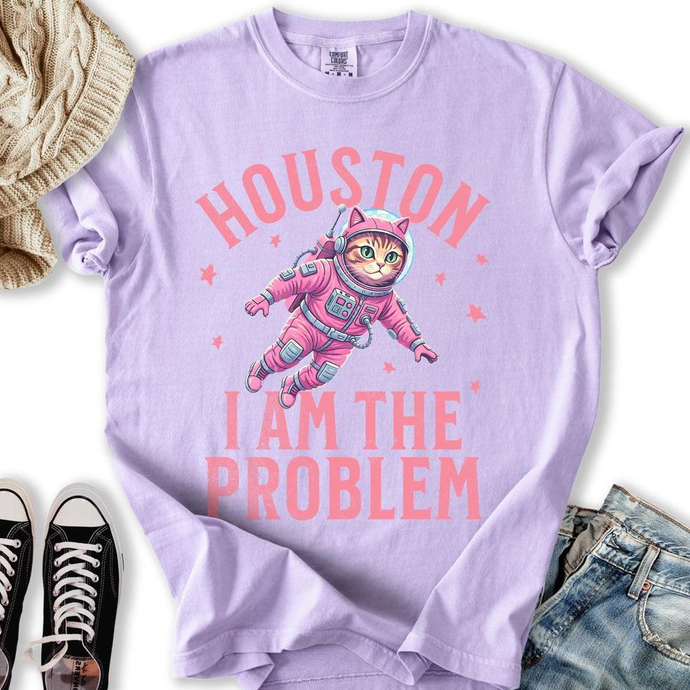 Houston Cat Pink T-Shirt
