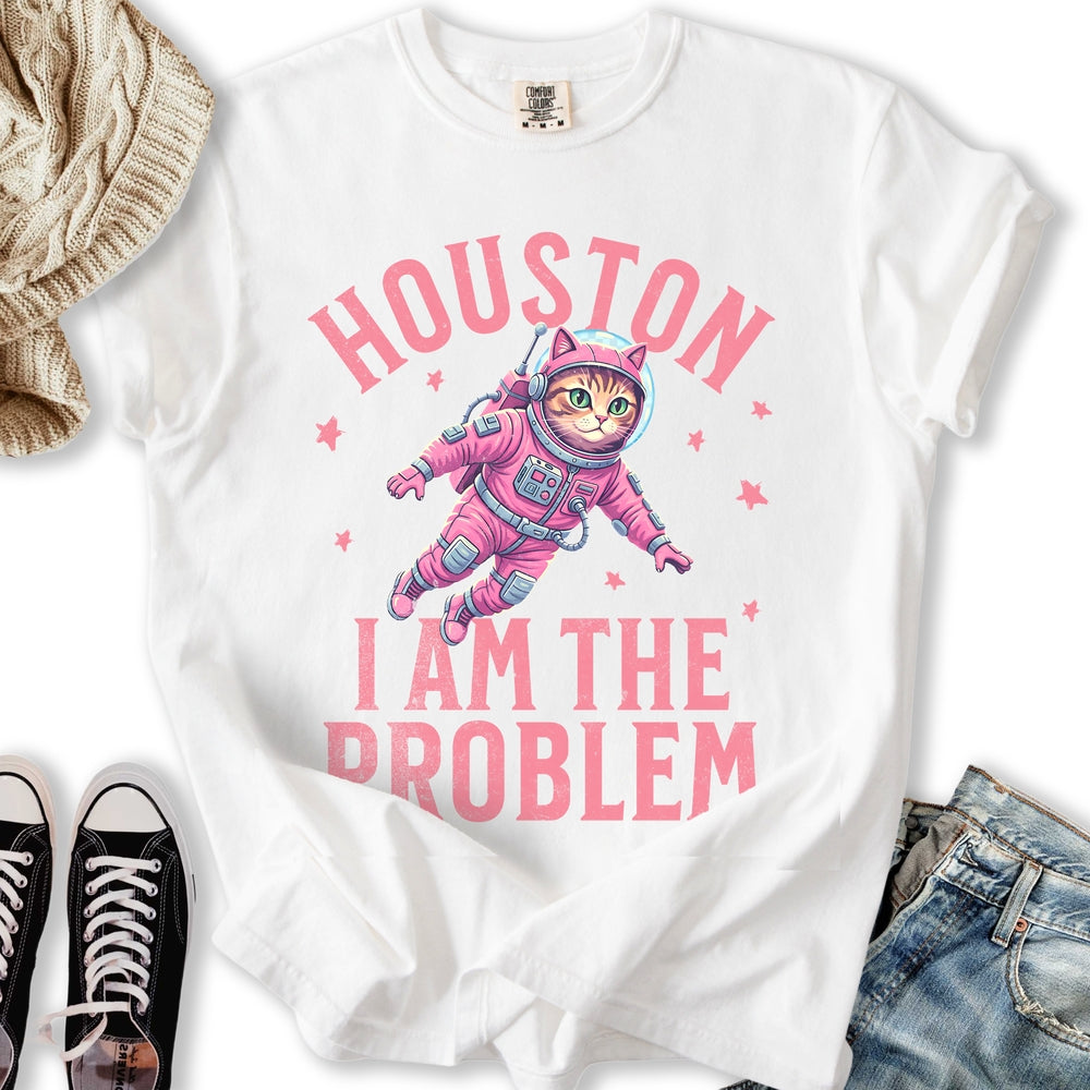 Houston Cat Pink T-Shirt