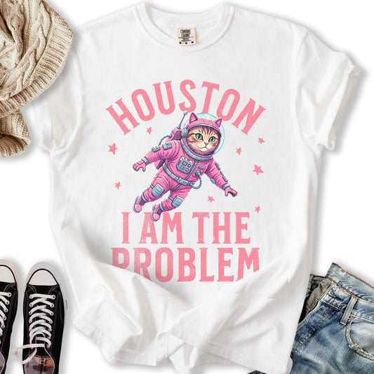 Houston Cat Pink T-Shirt
