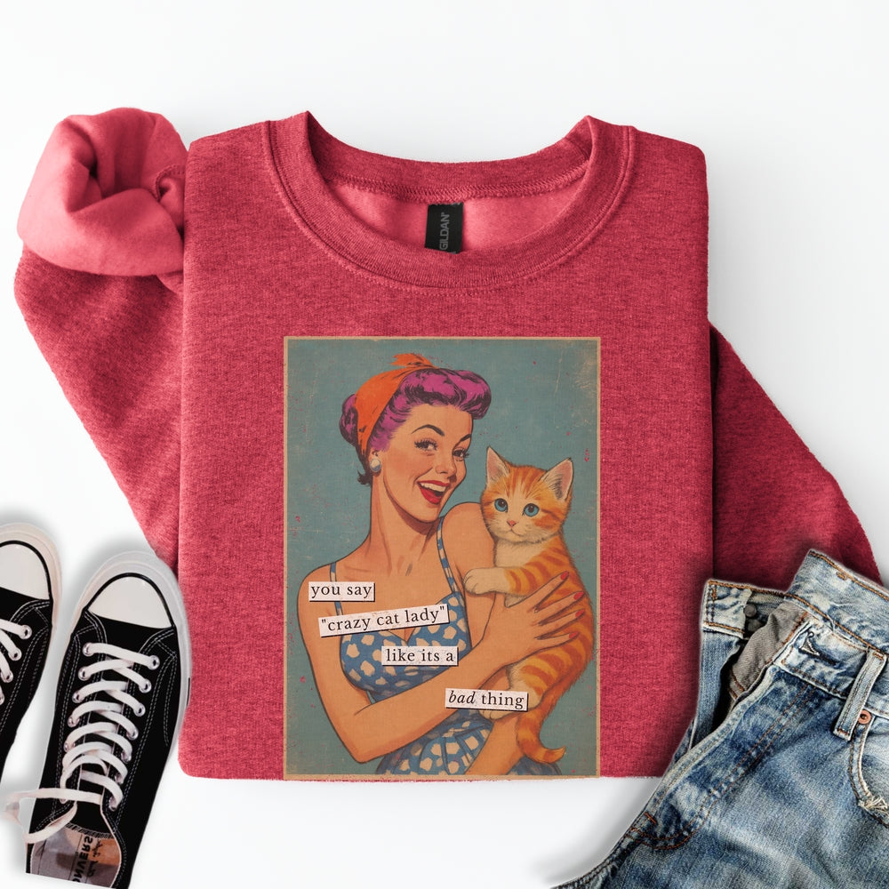 Retro Crazy Cat Lady Sweatshirt