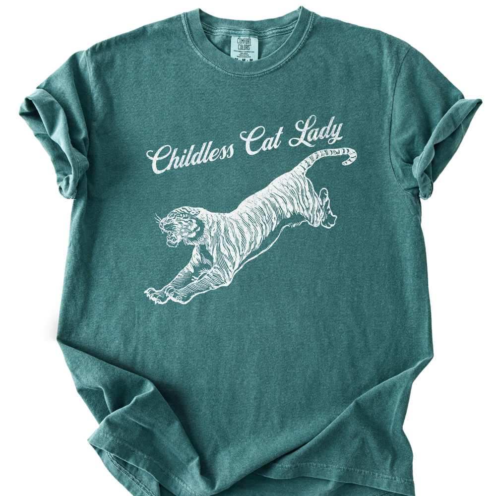 Childless Cat Lady Tiger T-Shirt