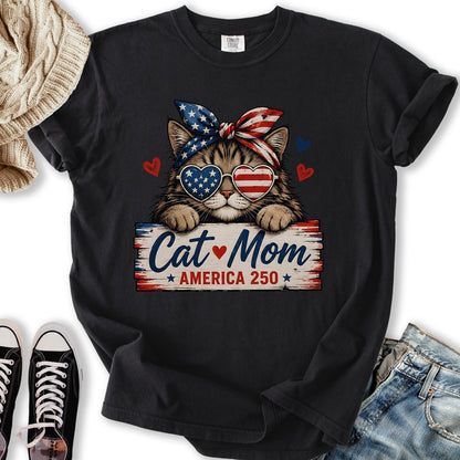 Cat Mom America T-Shirt